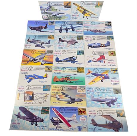 US FDC #3142 Barre, Signed--Set of 20, American Aviation