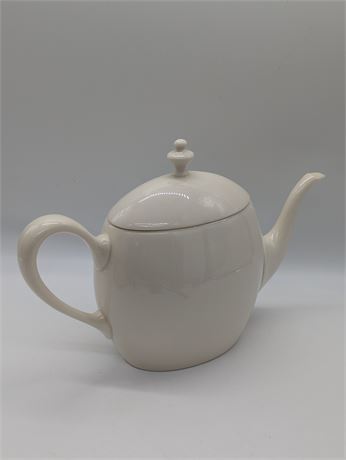 Lenox USA Thin MCM Design China Teapot Ivory Color