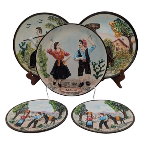 5 Decorative Sicilian Plates