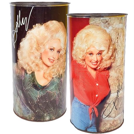 1978 Dolly Parton Large Metal Trash Can