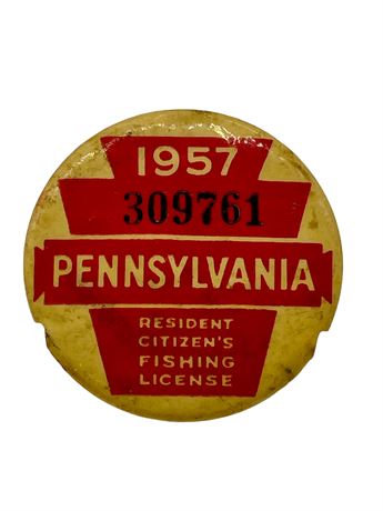 1957 Fishing License
