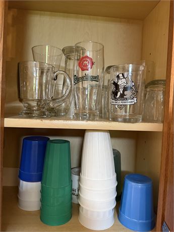 Plastic & Beer Glasses