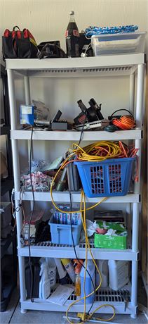 5 Shelf Buy-Out Tools, Cleaning Solutions, Extension Cords, etc.