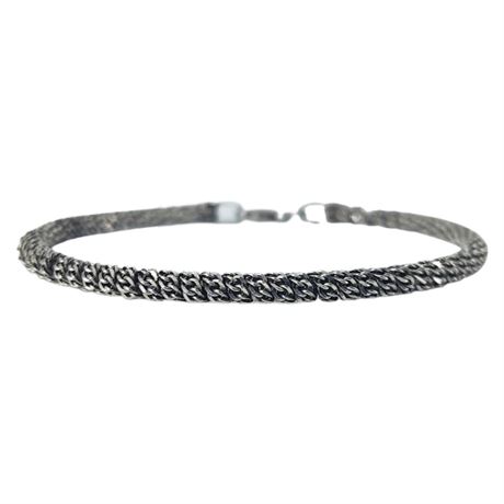 Vintage IBB Italian Sterling Silver Chain Wrap Bracelet