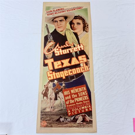 Texas Stagecoach Original 14x36” Movie Poster