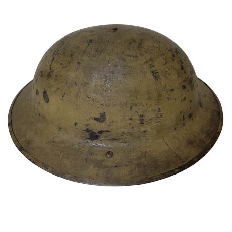 WW1 British Brodie Helmet w/ Liner Marked HS 144