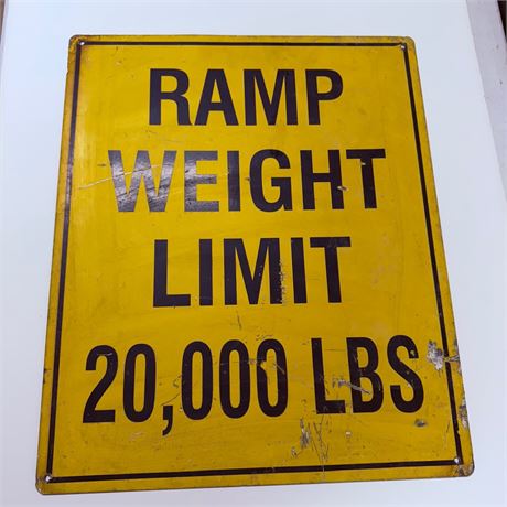 Ramp Weight Limit Sign - 20x24”