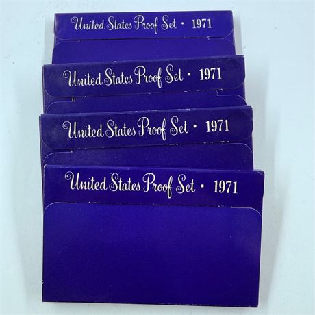 4x 1971 US Mint Proof Sets