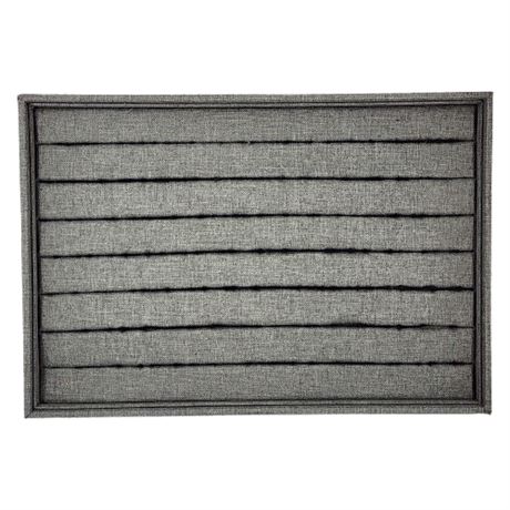 Unbranded Gray Linen Ring Roll Jewelry Storage/Display Tray