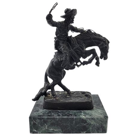 "Bronco Buster" Bronze Sculpture Repro by Frederic Remington