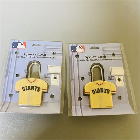 2 New SF Giants Combination Locks