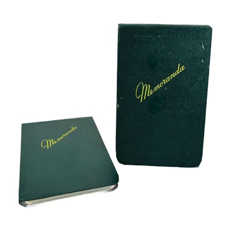 Pair of NOS Vintage "Memoranda" Flip Open Notepads