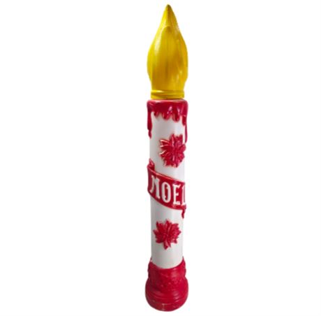 VTG 38" Blow Mold "Noel" Candle, with Light