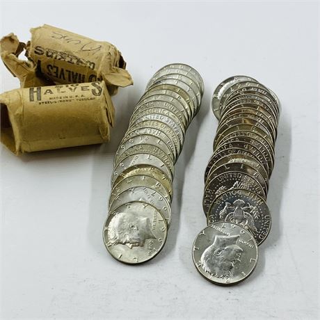 $20 BU 1967 Kennedy Half Dollars