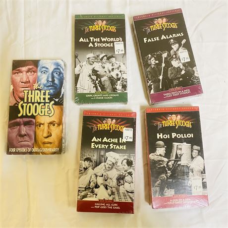 Sealed Three Stooges VHS Lot