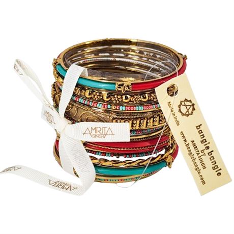 NEW Amrita Singh "Bangle Bangle" Bracelet Stack
