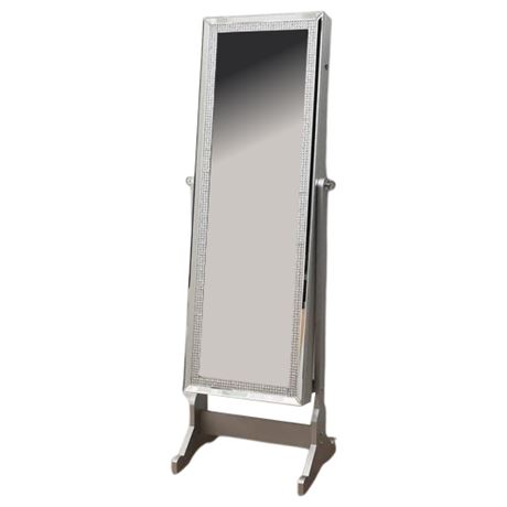 Inspired Home Sparkle Cheval Mirror Jewelry Armoire