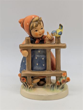 Goebel MJ Hummel Figure Artist Signature Signs of Spring Bird Girl West Germany