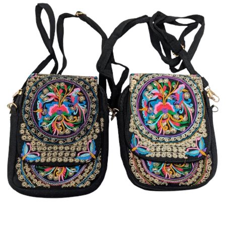 Two Small Embroidered Cloth Bags