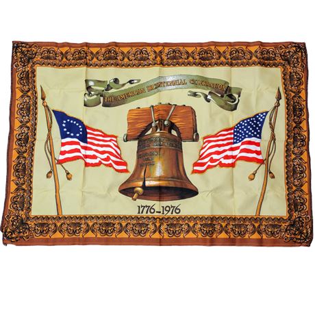 Vintage American Bicentennial Celebration Wall Tapestry 1776 - 1976
