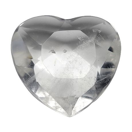Faceted Crystal Heart Paperweight