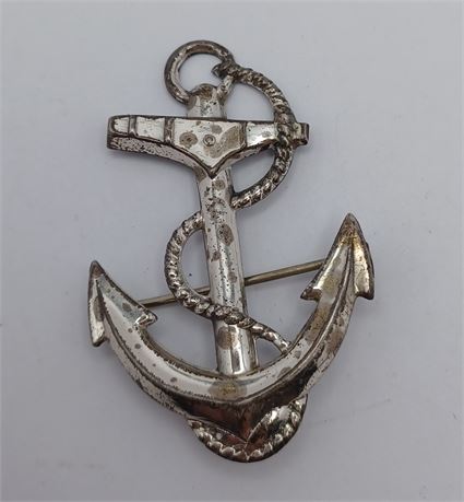 Sterling BEAUSterling anchor brooch 4 G