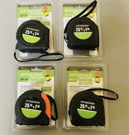 6 New Pittsburgh Tape Measurers