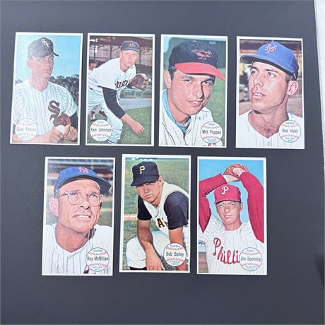 7x 1964 Topps Giants Cards