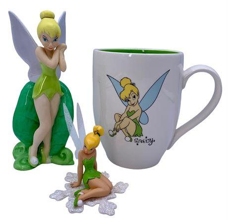 3 pc Disney’s Peter Pan Tinker Bell Collectibles