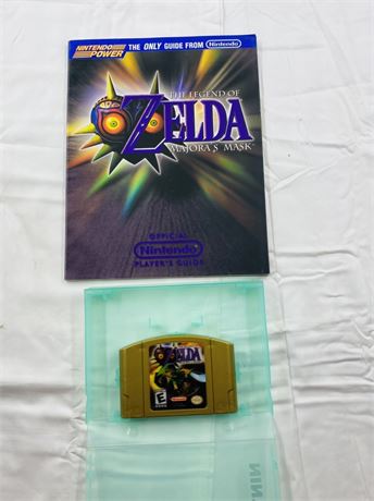 N64 Legend Of Zelda Majora’s Mask Holographic w/ Mint Guide