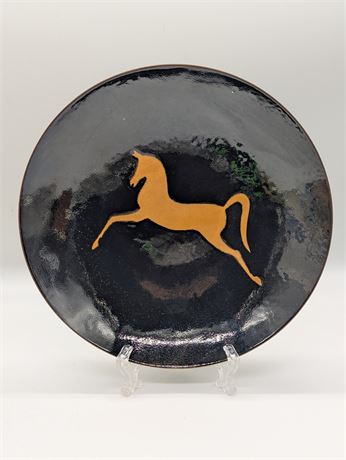 Bovano of Cheshire Connecticut Handcrafted Horse Large Plate 9"