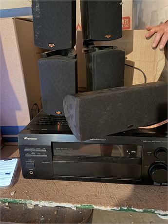 Pioneer Audio Video Receiver & 5 Speakers