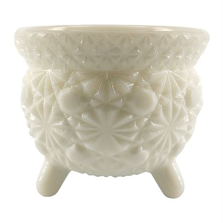 Smith Glass 'Daisy & Button Milk Glass' Kettle Candle Holder