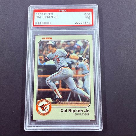 PSA 7 - 1983 Fleer Cal Ripken Jr #70