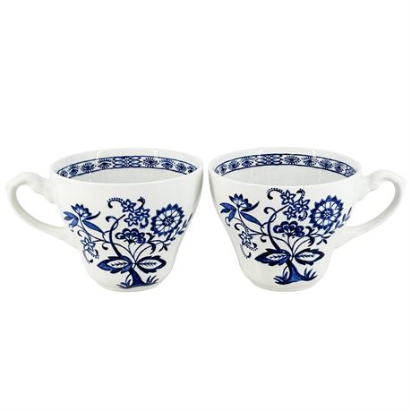 Pair of Vintage J & G Meakin "Blue Nordic" Teacups