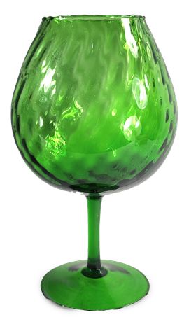 VTG Green Uranium Glass Pedestal Console Bowl