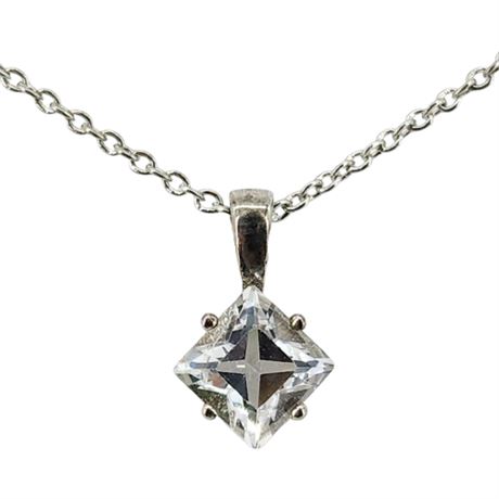 New SWAROVSKI Elements Silver Tone Pendant Necklace