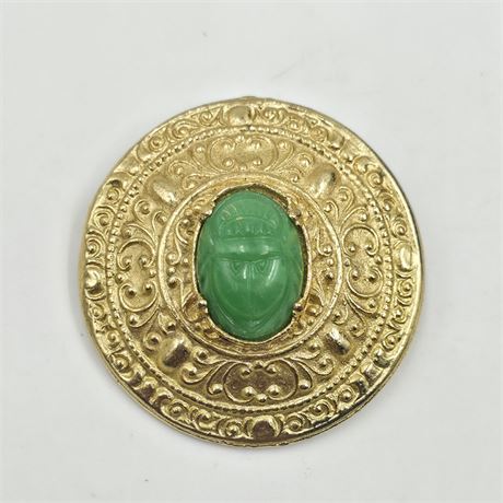 Vintage Nefertiti Scarab Brooch