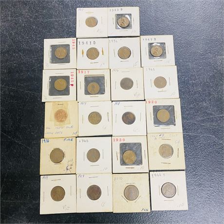 22 Wheat Penny Collection
