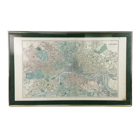 Antique Edward Stanford London Map Drawn by B.R Davies