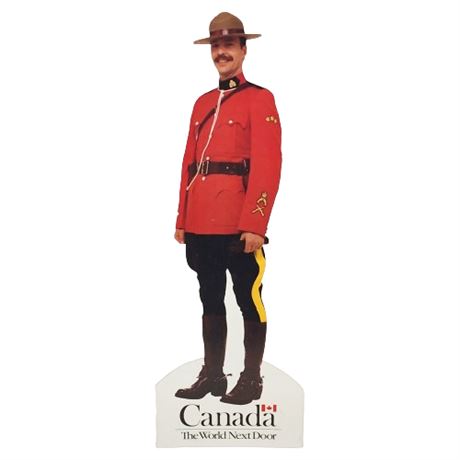 Vintage Canadian Mountie Tabletop Tourism Standee
