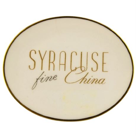 Vintage Syracuse Fine China Porcelain Advertising Display Sign