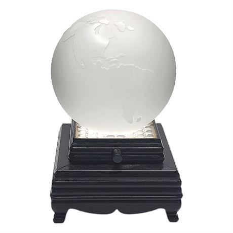 Glass Globe w/ Color Change LED Light Stand