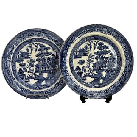 Antique Blue Ironstone Plates