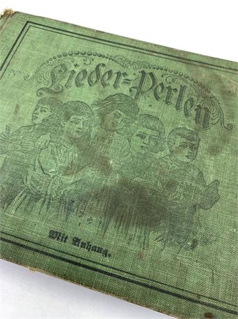 Antique 1901 German Children’s Song Book, Leider-Perlen Music Book