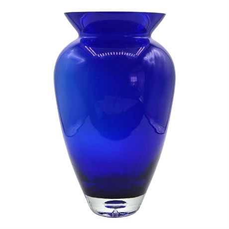 Gorgeous Designs Cobalt Blue Bubble Base Glass Flower Vase