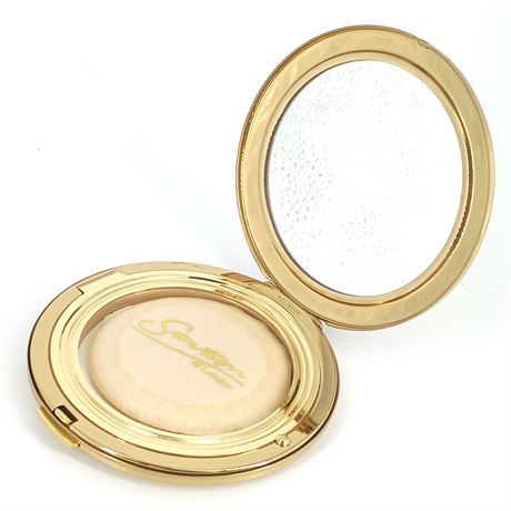 Vintage Stratton of London Gold Tone Compact Mirror – PAT 764125