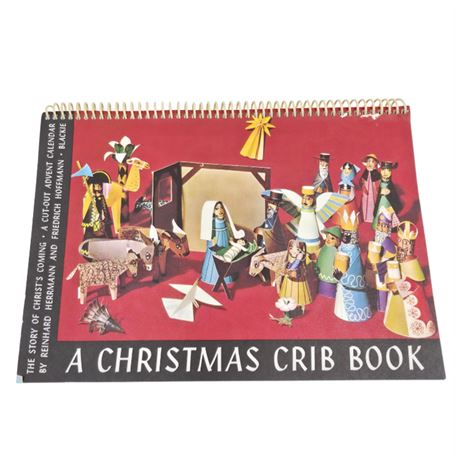 Unused VTG Christmas Nativity Crib Book