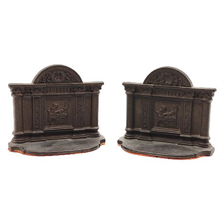 Vintage Cast Iron Betsy Ross Bookends