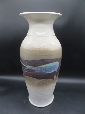 1987 Jeff Chang Hawaiian Artist Pottery Vase